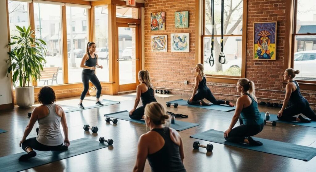 Small group class in East Austin showing community and guided coaching